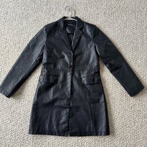 Black Tanming faux leather jacket size S